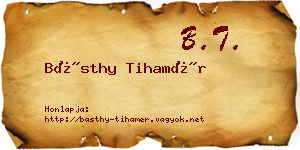 Básthy Tihamér névjegykártya